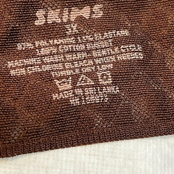SKIMS Mesh Logo Thong Mid Rise Cocoa Brown Logo Print 3X - Picture 4 of 8